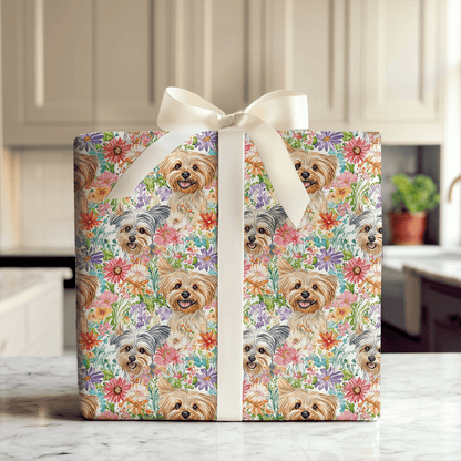 Garden with the Yorkie - Wrapping Paper - Aspen & Arlo