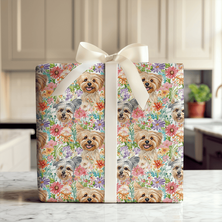 Garden with the Yorkie - Wrapping Paper - Aspen & Arlo