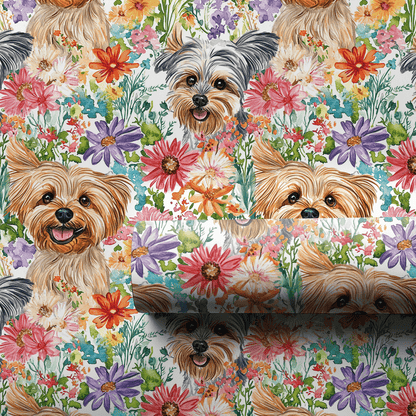 Garden with the Yorkie - Wrapping Paper - Aspen & Arlo