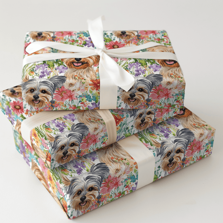Garden with the Yorkie - Wrapping Paper - Aspen & Arlo