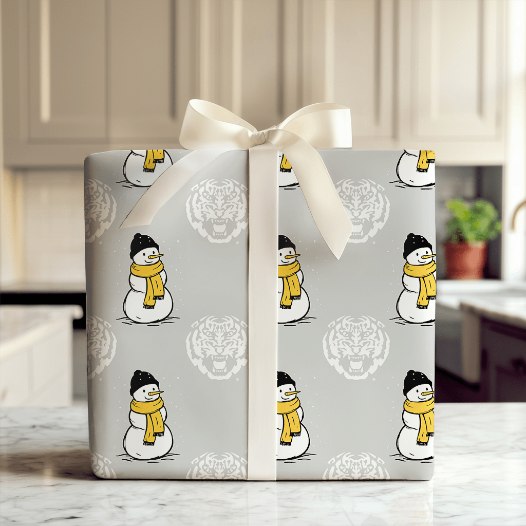 LSU Snowman - Wrapping Paper - Aspen & Arlo