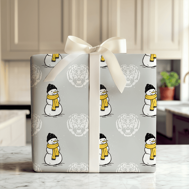 LSU Snowman - Wrapping Paper - Aspen & Arlo