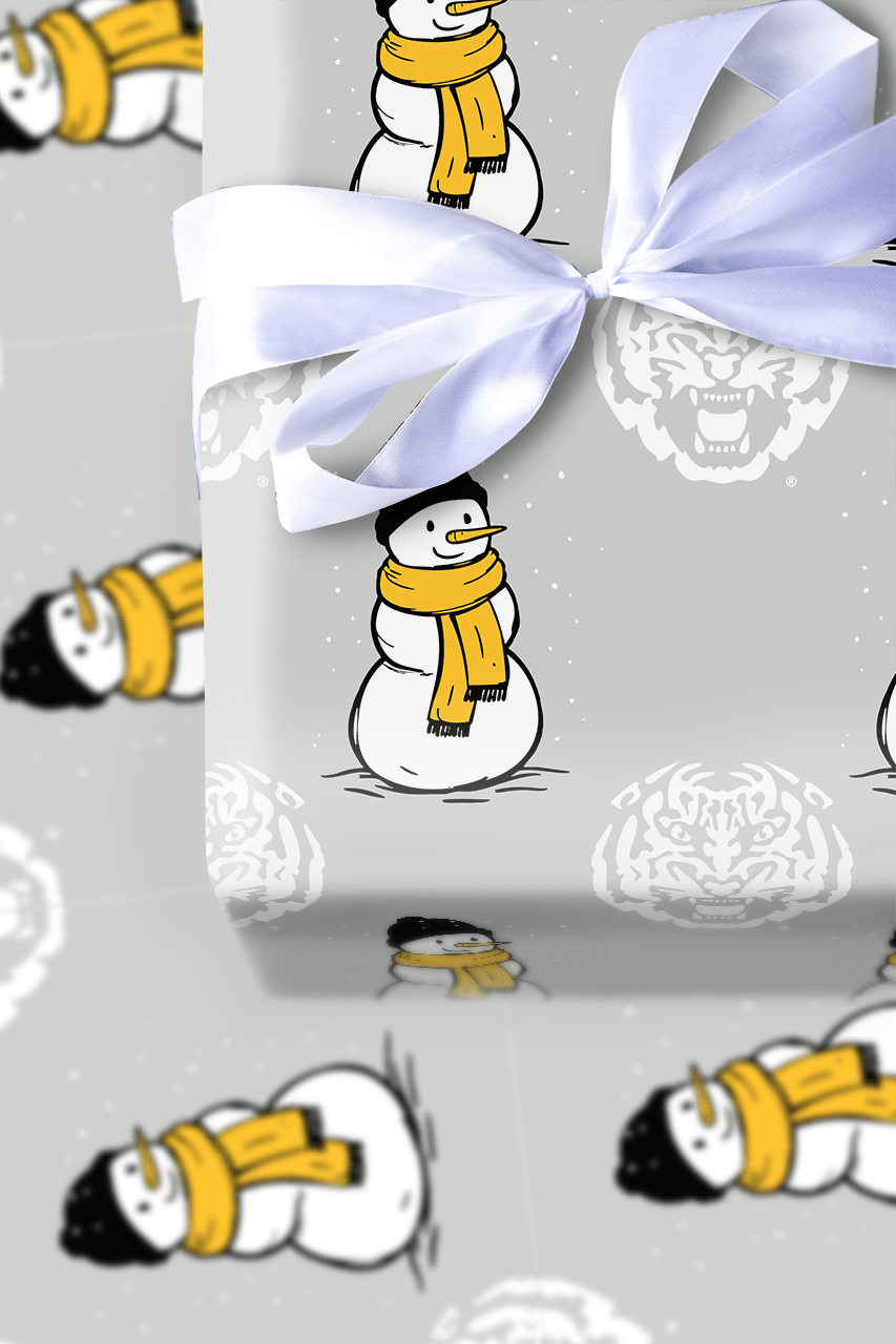 LSU Snowman - Wrapping Paper - Aspen & Arlo