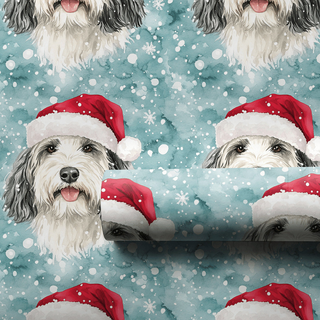 Sheepdog Sleigh Ride - Wrapping Paper - Aspen & Arlo