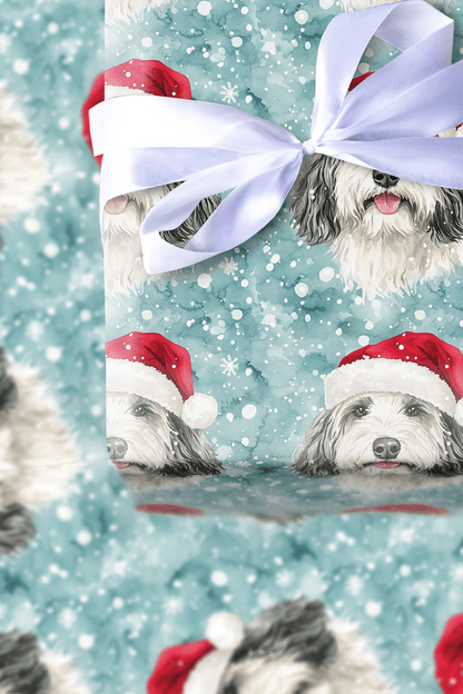 Sheepdog Sleigh Ride - Wrapping Paper - Aspen & Arlo
