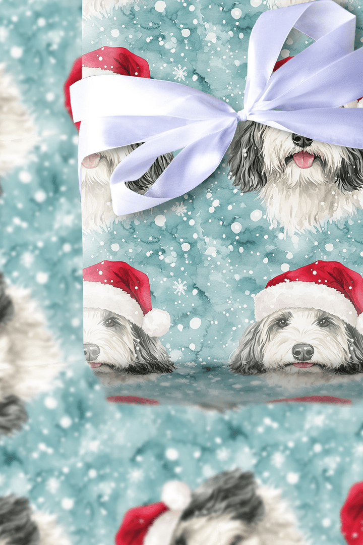 Sheepdog Sleigh Ride - Wrapping Paper - Aspen & Arlo