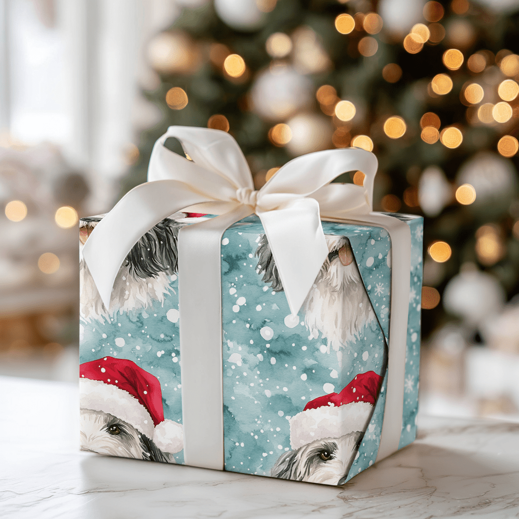 Sheepdog Sleigh Ride - Wrapping Paper - Aspen & Arlo