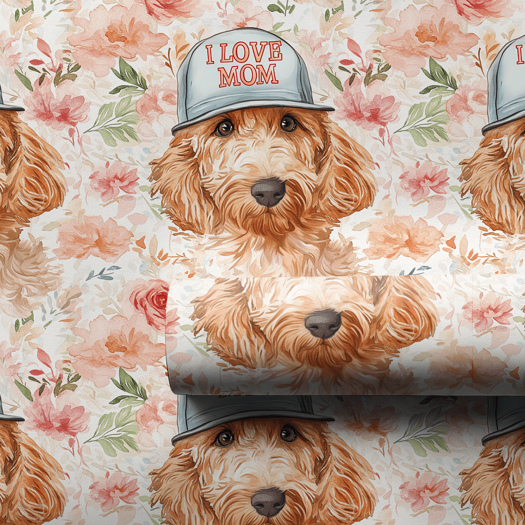 Mom's Favorite Goldendoodle - Wrapping Paper - Aspen & Arlo