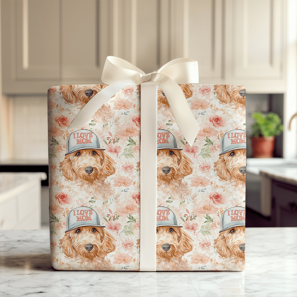 Mom's Favorite Goldendoodle - Wrapping Paper - Aspen & Arlo
