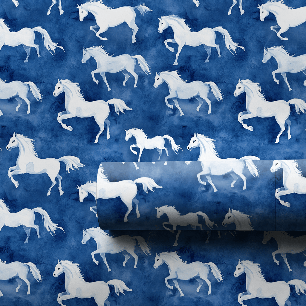 Blue Canter - Wrapping Paper - Aspen & Arlo