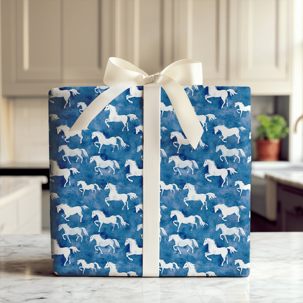Blue Canter - Wrapping Paper - Aspen & Arlo