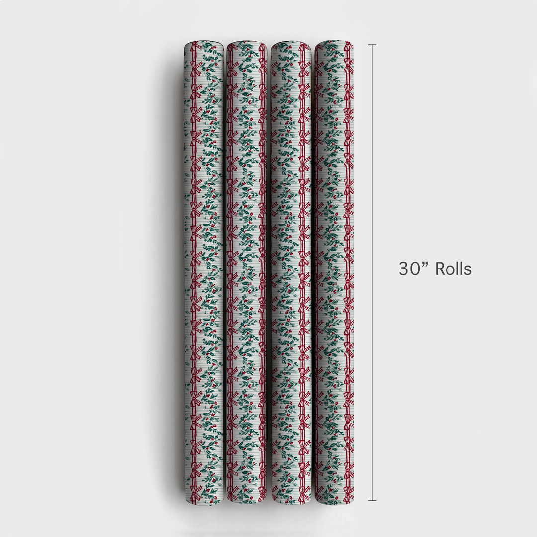 Ribbon and Mistletoe Stripe