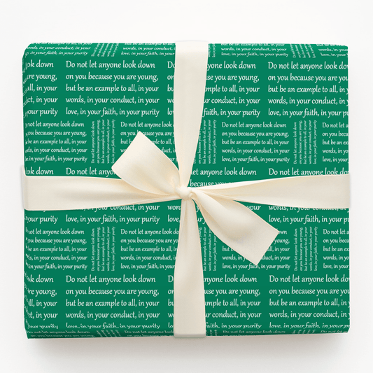 In Your Faith in Green - Wrapping Paper - Aspen & Arlo