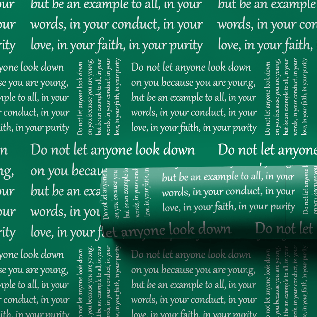 In Your Faith in Green - Wrapping Paper - Aspen & Arlo