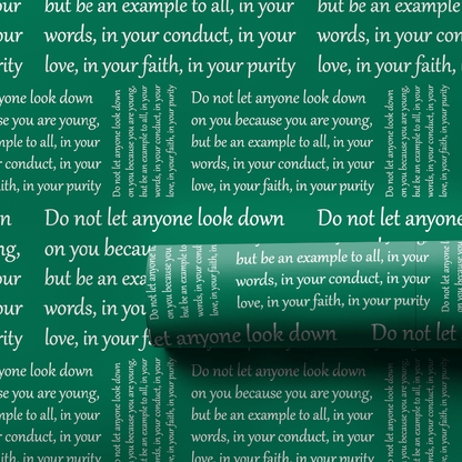 In Your Faith in Green - Wrapping Paper - Aspen & Arlo