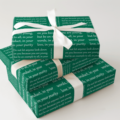 In Your Faith in Green - Wrapping Paper - Aspen & Arlo