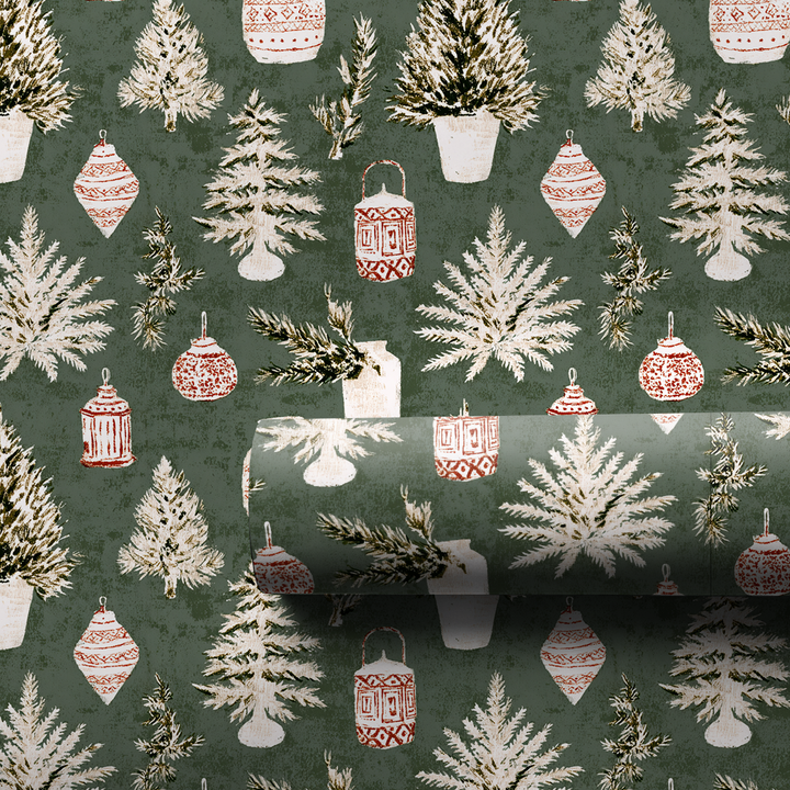 Frosted Jar and Fir