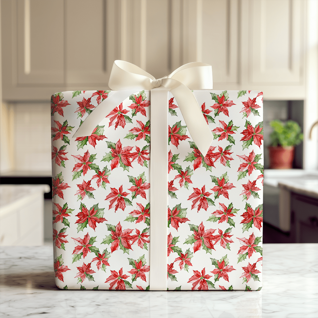 Poinsettia Perfect - Wrapping Paper - Aspen & Arlo