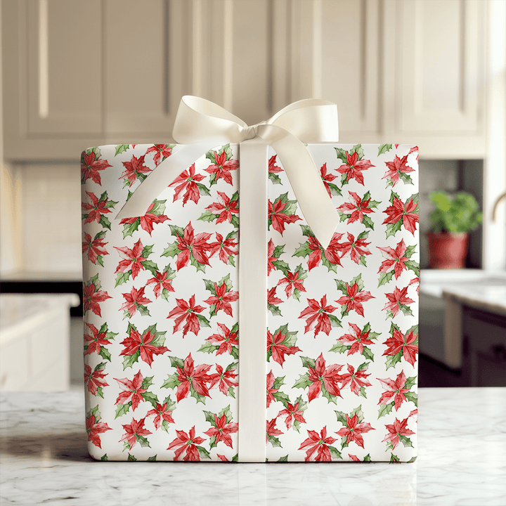 Poinsettia Perfect - Wrapping Paper - Aspen & Arlo