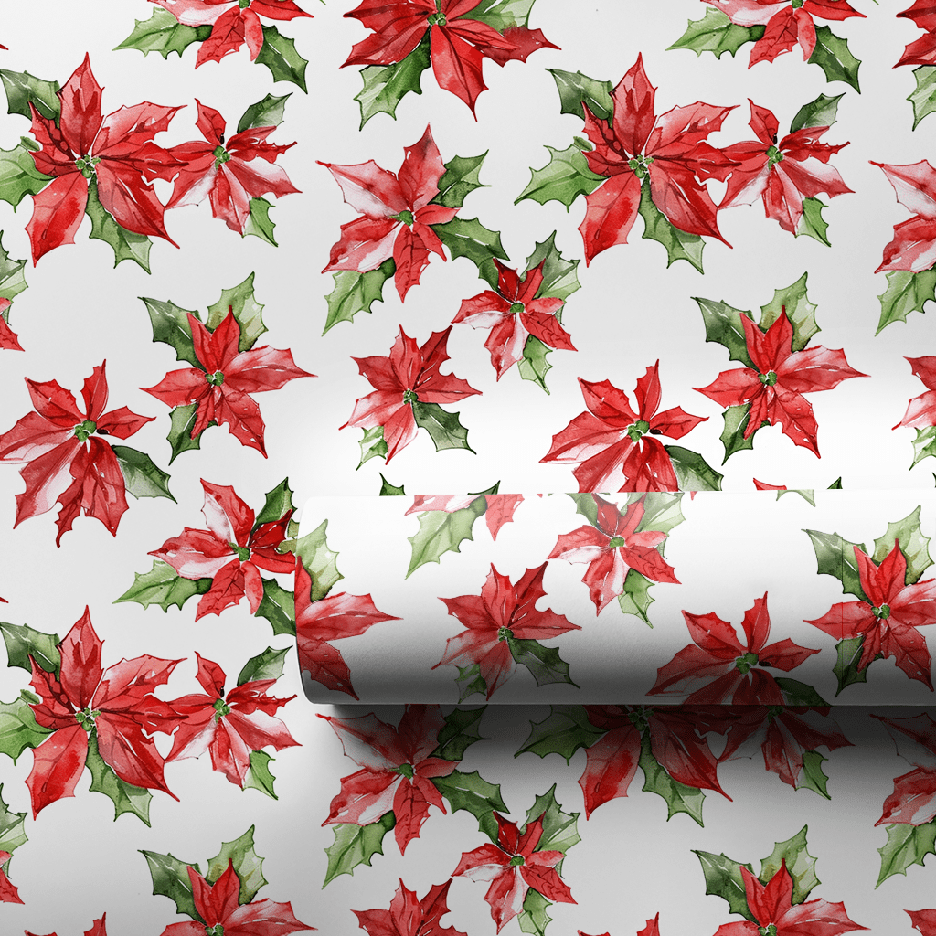 Poinsettia Perfect - Wrapping Paper - Aspen & Arlo