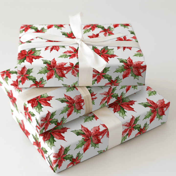 Poinsettia Perfect - Wrapping Paper - Aspen & Arlo
