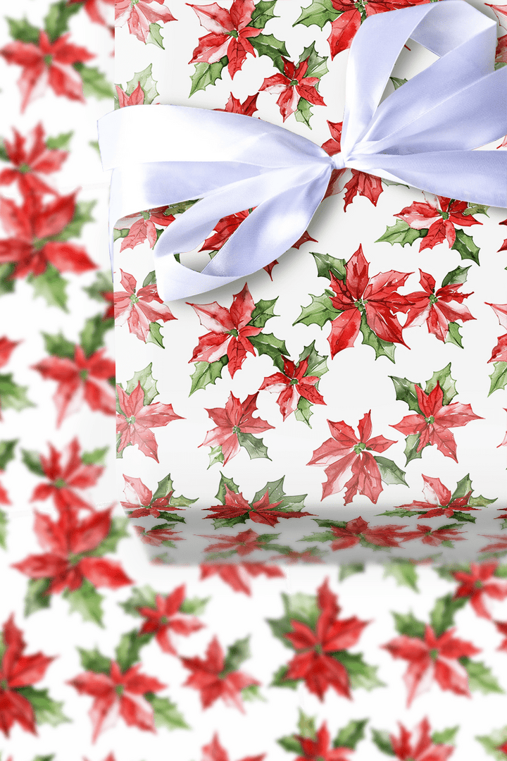 Poinsettia Perfect - Wrapping Paper - Aspen & Arlo
