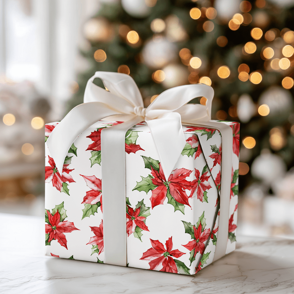 Poinsettia Perfect - Wrapping Paper - Aspen & Arlo