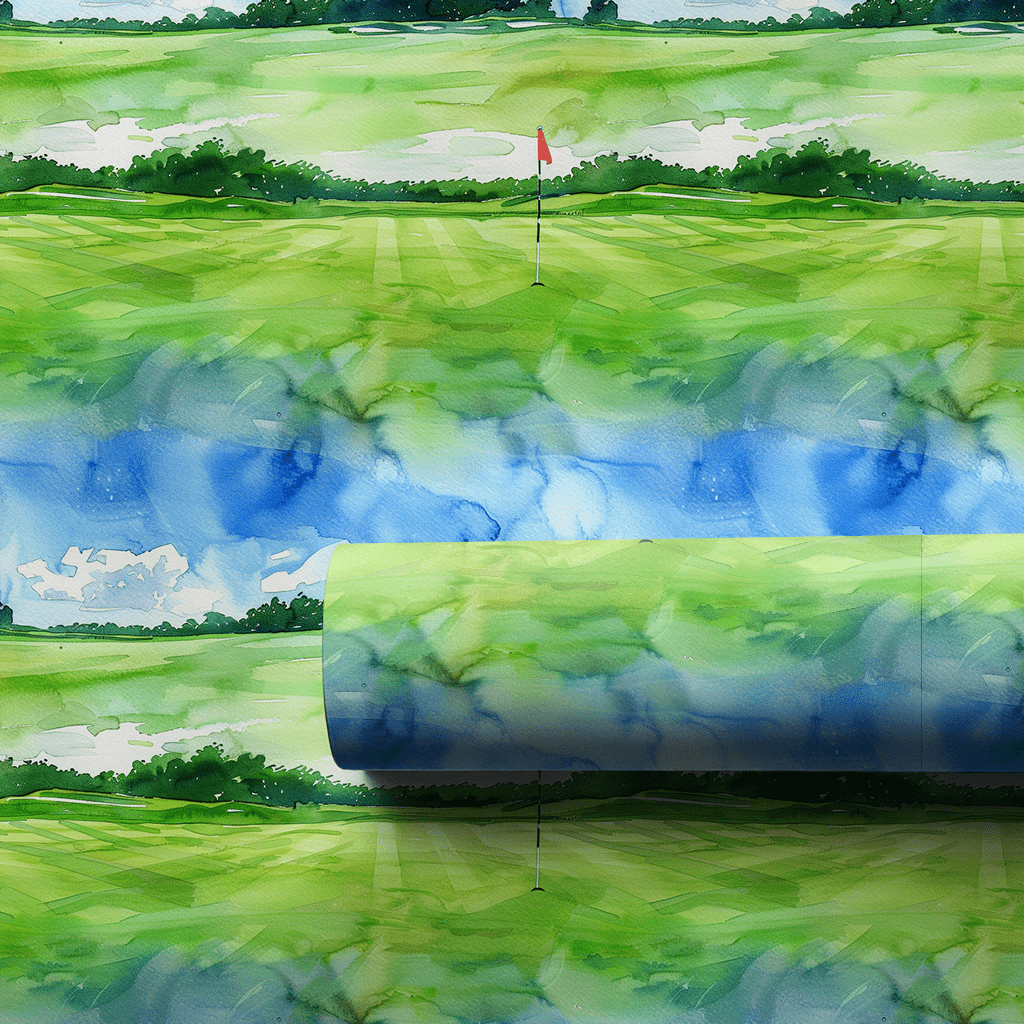 Golf at Sunset - Wrapping Paper - Aspen & Arlo