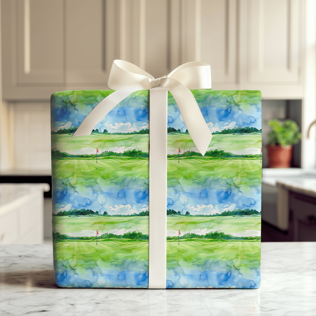 Golf at Sunset - Wrapping Paper - Aspen & Arlo