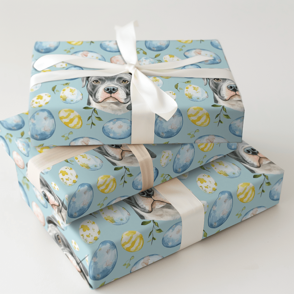 Easter Eggs with the Pitbull - Wrapping Paper - Aspen & Arlo