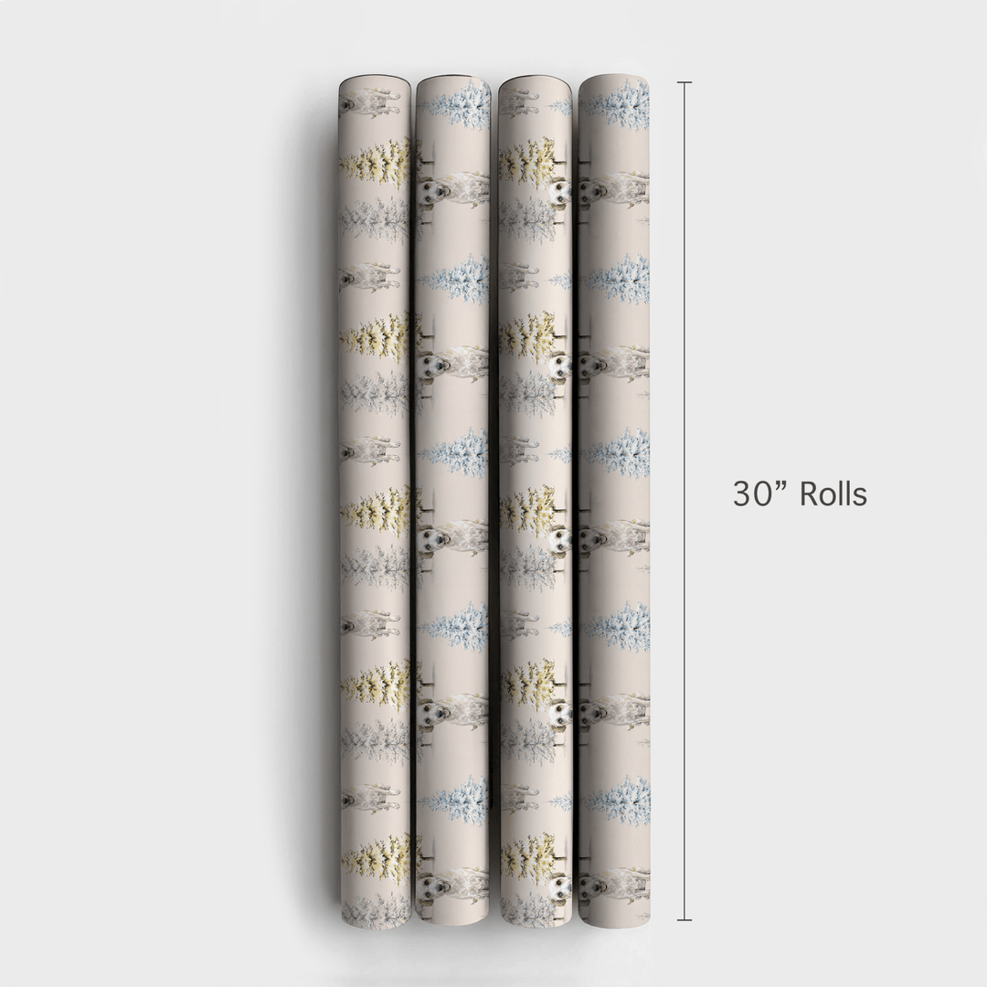 White Goldendoodle in the Trees - Wrapping Paper - Aspen & Arlo