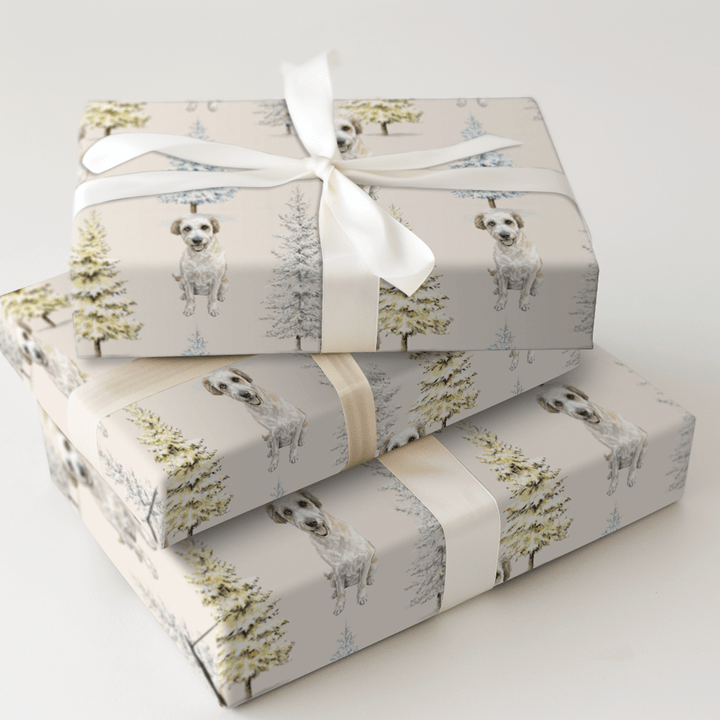White Goldendoodle in the Trees - Wrapping Paper - Aspen & Arlo