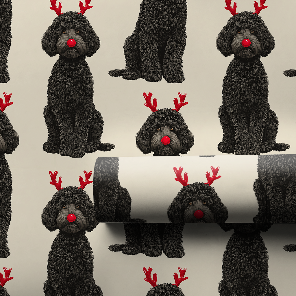 Rudolph the Black Goldendoodle