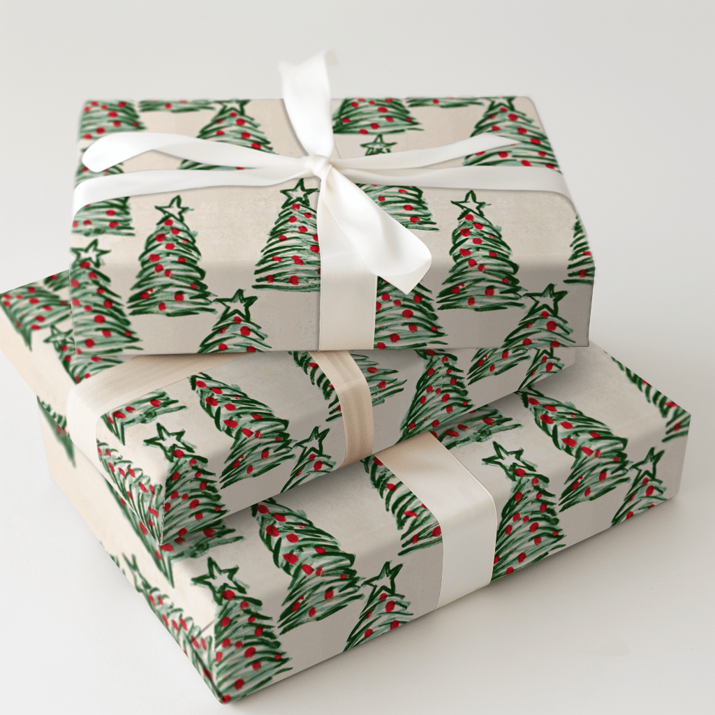 Painted Pines - Wrapping Paper - Aspen & Arlo