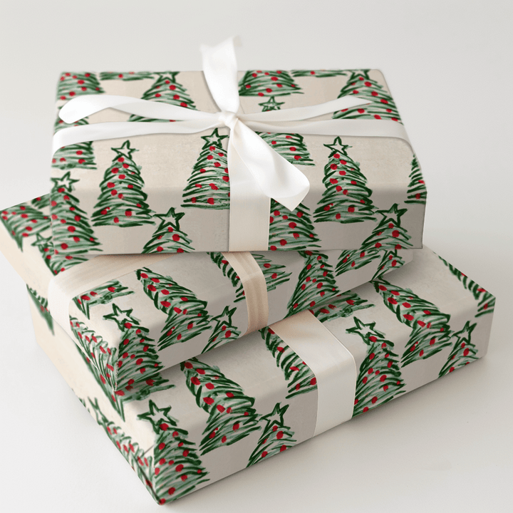 Painted Pines - Wrapping Paper - Aspen & Arlo