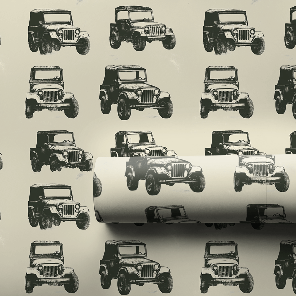 Jeff's Jeep - Wrapping Paper - Aspen & Arlo