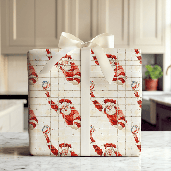 North Pole Net Game - Wrapping Paper - Aspen & Arlo