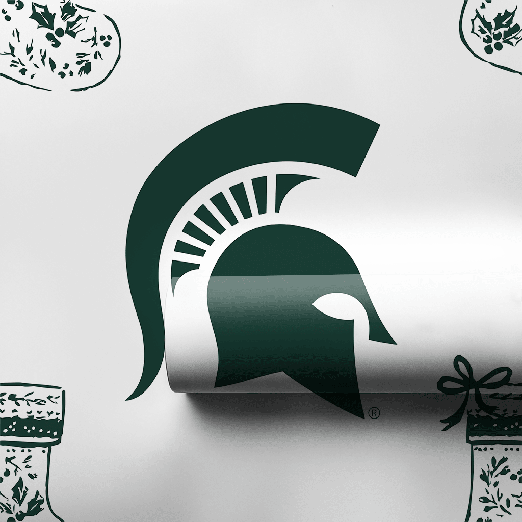 Michigan State Stocking - Wrapping Paper - Aspen & Arlo