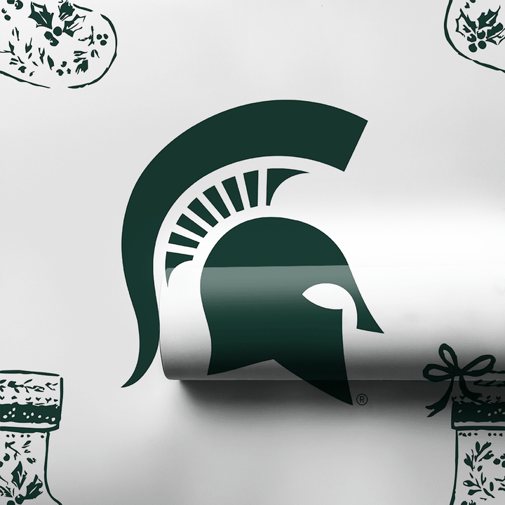 Michigan State Stocking - Wrapping Paper - Aspen & Arlo