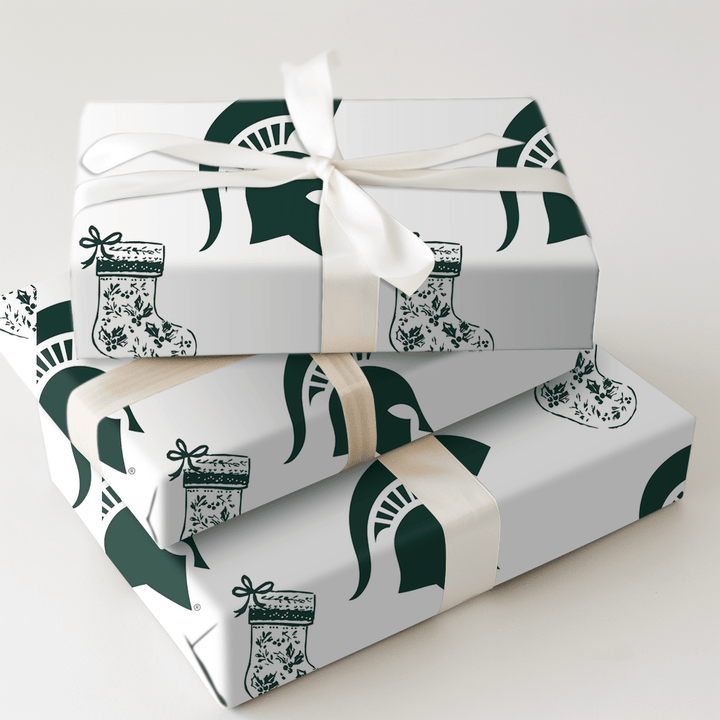 Michigan State Stocking - Wrapping Paper - Aspen & Arlo