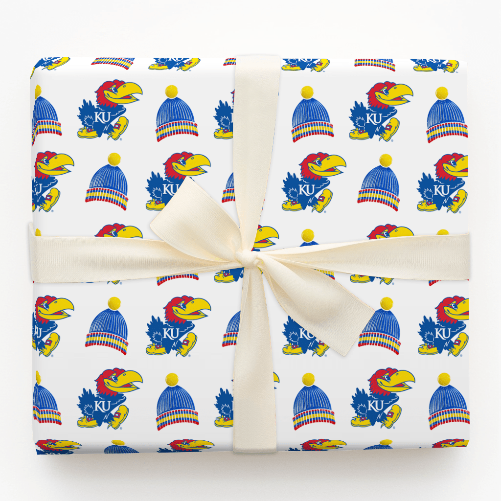 Jayhawk beanie - Wrapping Paper - Aspen & Arlo