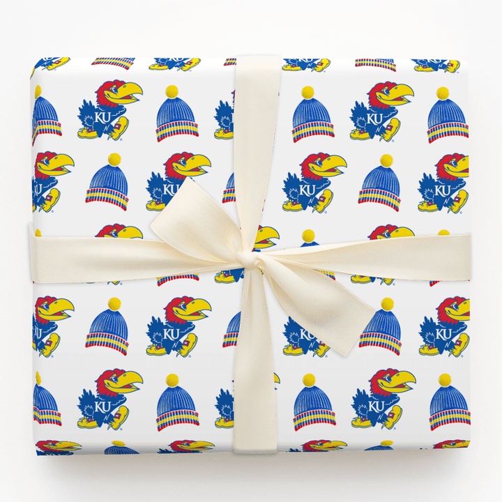 Jayhawk beanie - Wrapping Paper - Aspen & Arlo