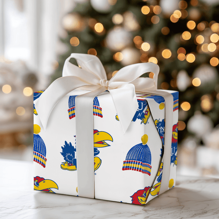 Jayhawk beanie - Wrapping Paper - Aspen & Arlo