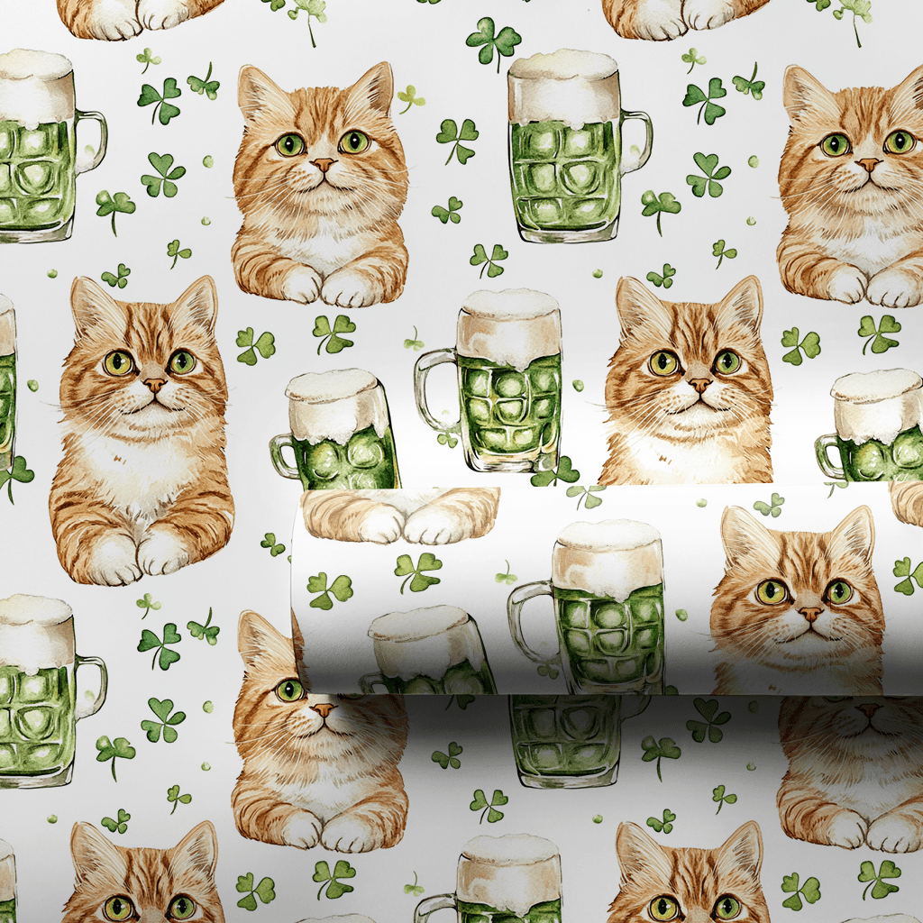 Brews with the American Shorthair - Wrapping Paper - Aspen & Arlo