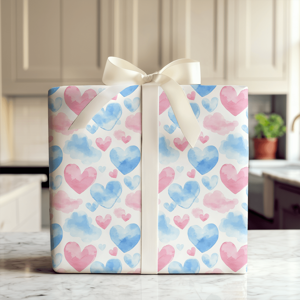 Cloud Nine Hearts - Wrapping Paper - Aspen & Arlo