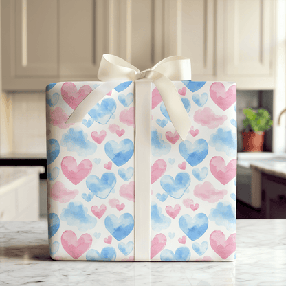 Cloud Nine Hearts - Wrapping Paper - Aspen & Arlo