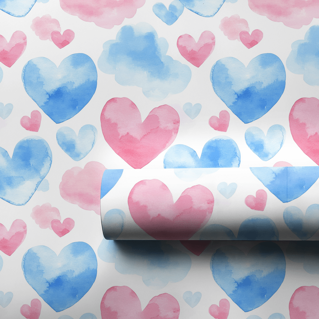 Cloud Nine Hearts - Wrapping Paper - Aspen & Arlo