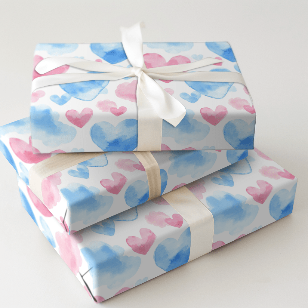 Cloud Nine Hearts - Wrapping Paper - Aspen & Arlo
