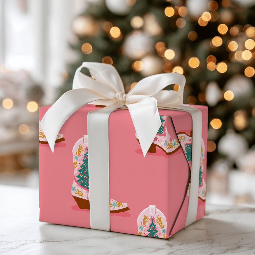 Cowgirl Christmas Kick - Wrapping Paper - Aspen & Arlo