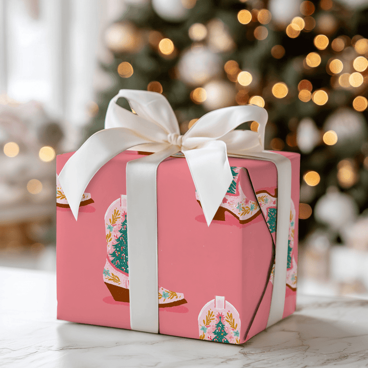 Cowgirl Christmas Kick - Wrapping Paper - Aspen & Arlo